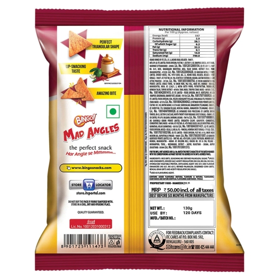 Bingo! Mad Angles Achaari Masti, 130G Pack