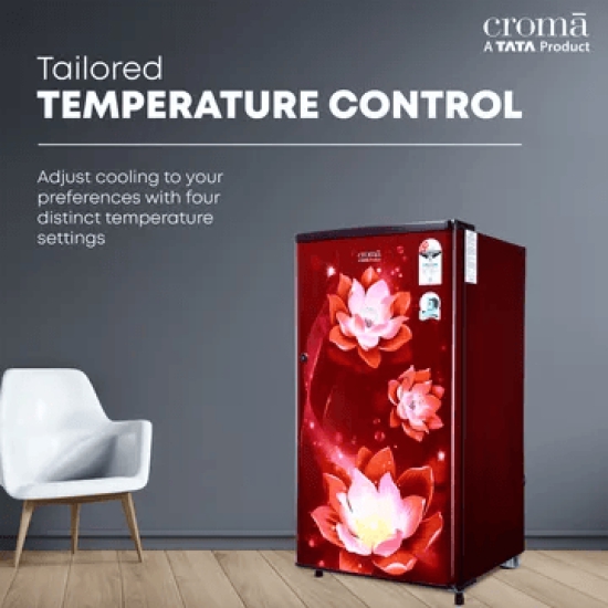 Croma 165 Litres 2 Star Direct Cool Single Door Refrigerator with Anti Fungal Gasket (PCM Floral)