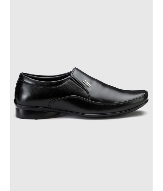 Action Black Mens Slip On Formal Shoes - None