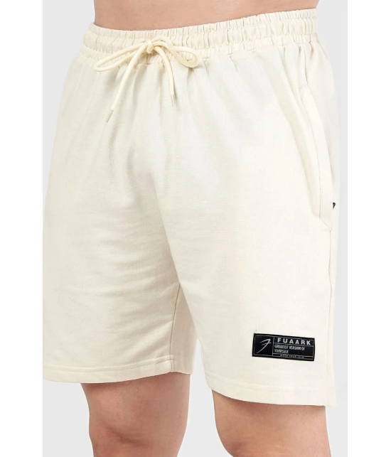 Fuaark Beige Cotton Blend Mens Gym Shorts ( Pack of 1 ) - None