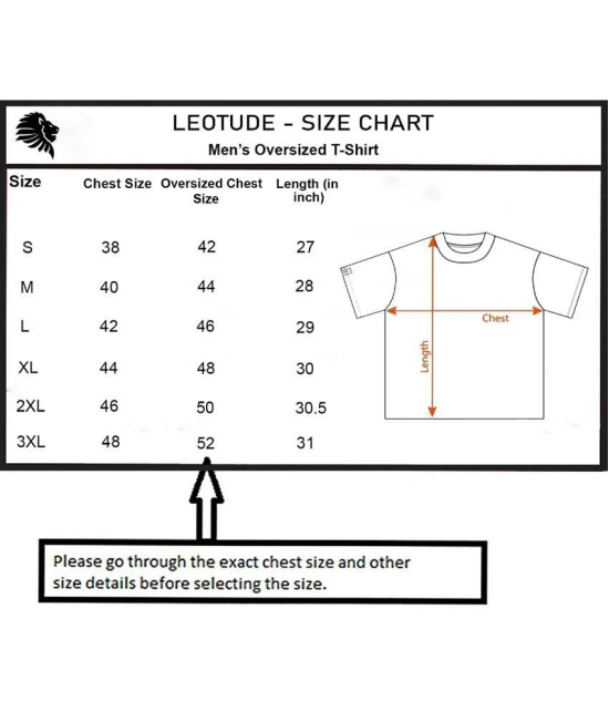 Leotude - Brown Cotton Blend Oversized Fit Mens T-Shirt ( Pack of 1 ) - None