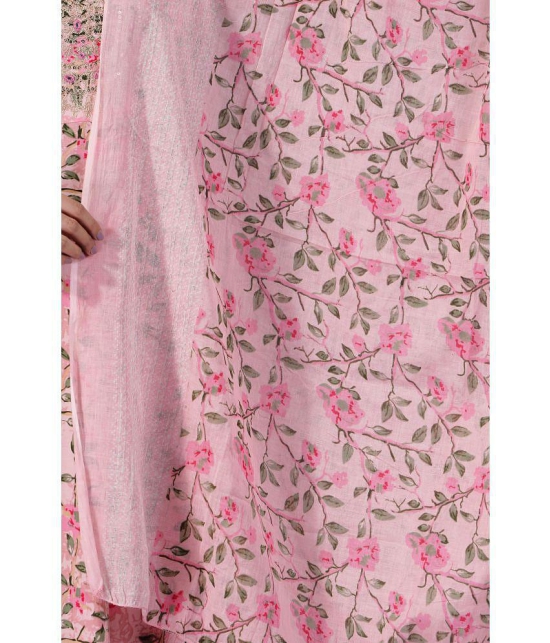 Doriya - Pink Anarkali Cotton Blend Women's Stitched Salwar Suit ( Pack of 1 ) - None