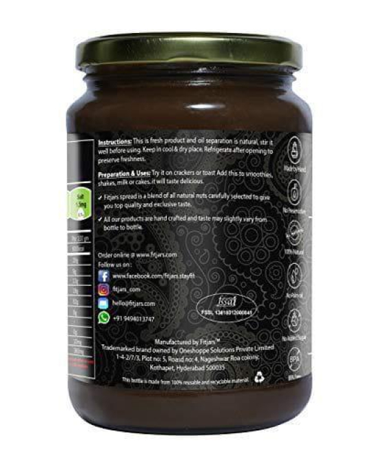 FITJARS Almond Butter with Dark Chocolate, 750 gm