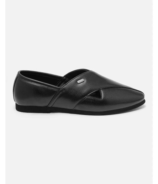 Action Action Ethnic Shoes For Men Black Mens Slip-on Shoes - None