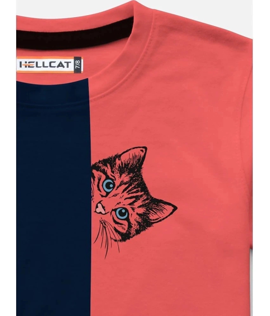 HELLCAT Trendy Printed Round Neck Half Sleeve Tshirt For Boys - None