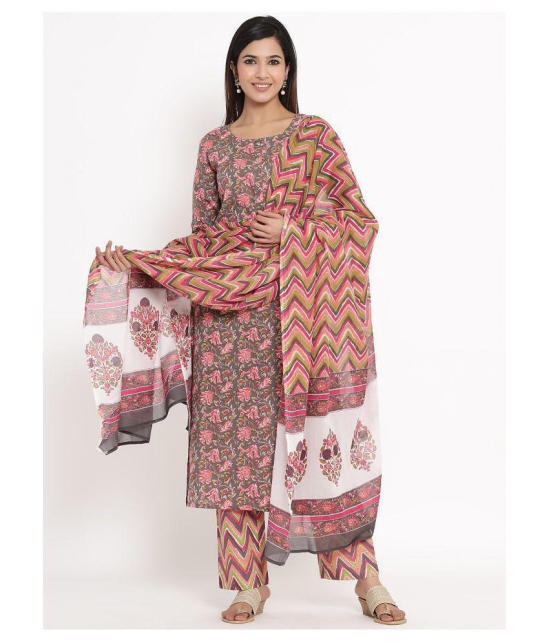 Kbz Cotton Kurti With Palazzo - Stitched Suit - XXL