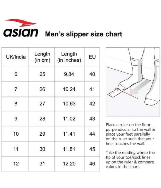 ASIAN Black Mens Daily Slipper - None