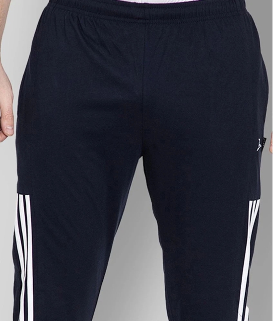 Zeffit - Navy Blue Cotton Blend Mens Sports Trackpants ( Pack of 1 ) - XL