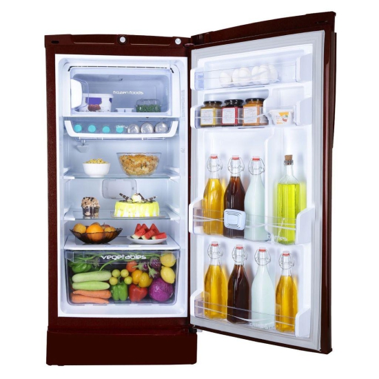 Godrej 210 L 5 Star Inverter, Jumbo Vegetable Tray Direct Cool Single Door Refrigerator With Base Drawer(RD EDGEPRO 225E 53 TDI MN WN, Marine Wine)