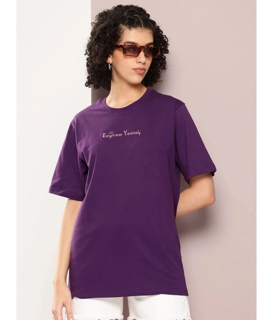 Dillinger Purple Cotton Loose Fit Womens T-Shirt ( Pack of 1 ) - None