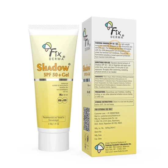 Shadow Sunscreen For Oily Skin SPF 50+ Gel - Acne Prone-75g (DC Limited Edition)