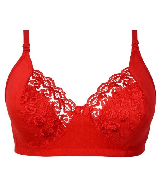 Kiran Enterprises Pack of 2 Cotton Womens Minimizer Bra ( Red ) - None