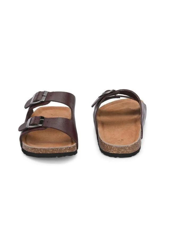 Mens Arizona Cherry Leather Slippers-10