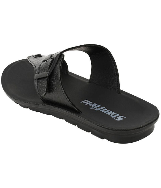 Stanfield - Black Mens Leather Slipper - None