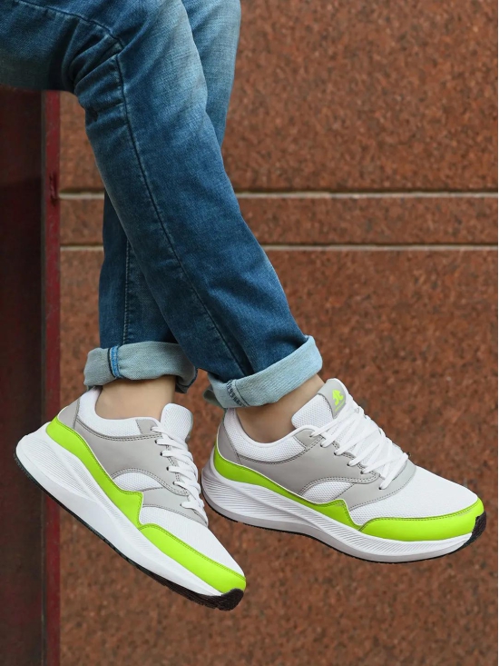 STUSSY - WHITE/LIME PUNCH-7 / White