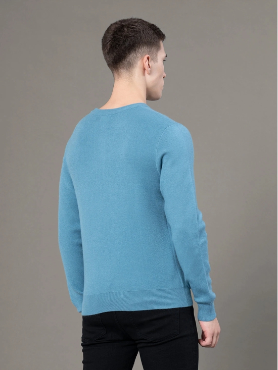 RedTape Round Neck Solid Sweater for Men | Essential Comfort for Every Day