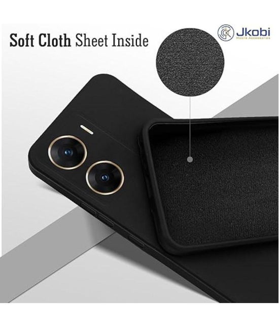 Case Vault Covers Silicon Soft cases Compatible For Silicon Vivo V29e ( Pack of 1 ) - Black