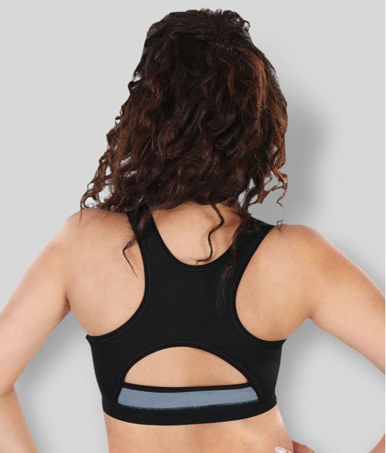 Dermawear Multi Color Poly Cotton Solid Sports Bra - L