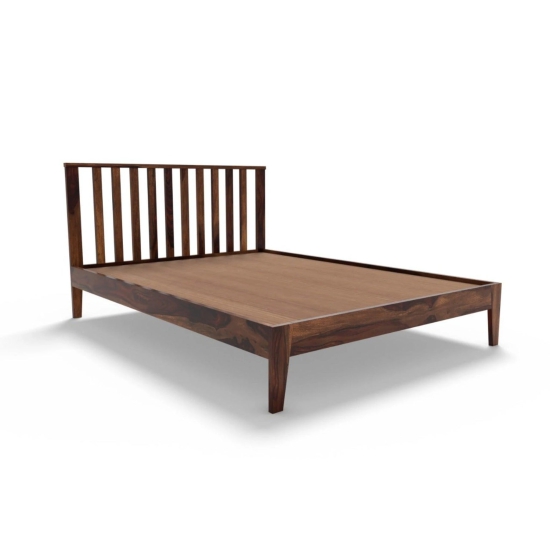 TWIN BED KING Sheesham Wood (Honey Finish)-Brown