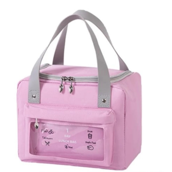 Thermal Portable Lunch Bag For Snacks-Pink