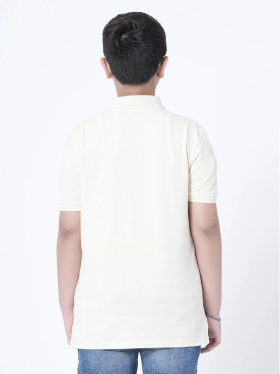 RedTape Boys Off White Solid T-Shirt