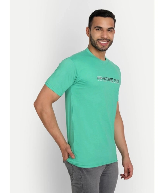 Zeffit - Green Cotton Blend Regular Fit Mens T-Shirt ( Pack of 1 ) - None