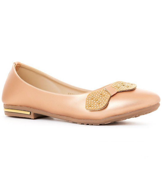 Adrianna Rose Gold Ballerina Casual Shoe for Girls (4.5-12 yrs) - None