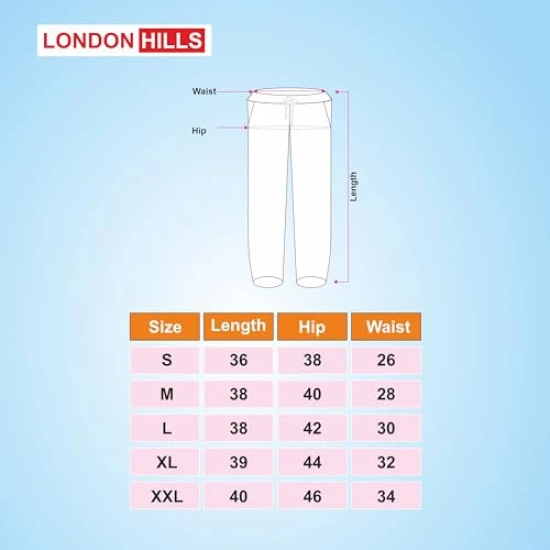 London Hills Womens Cotton Blend Regular Fit Joggers Track Pants for Women Striped Track Pants