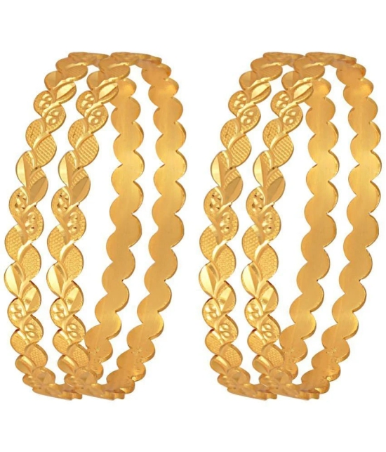 VIVASTRI Gold Bangle Set ( Pack of 1 ) - None