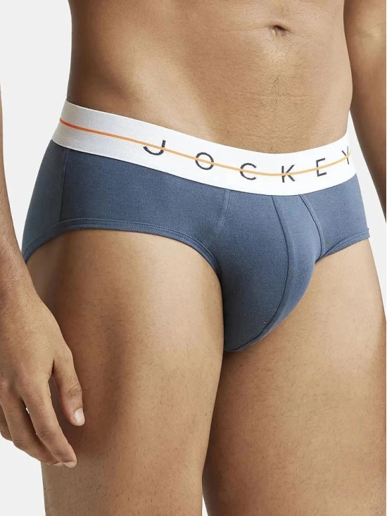 Jockey NY15 Men Cotton Elastane Solid Brief - Mid Night Navy - None