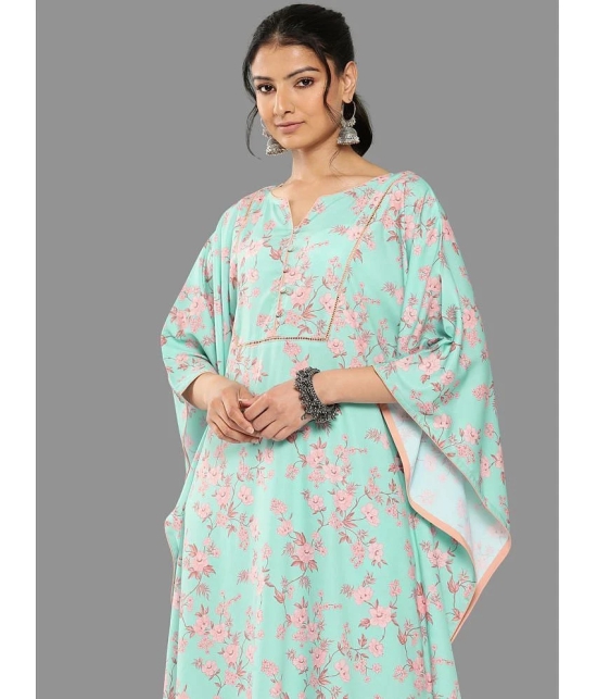 Janasya Womens Sea Green Crepe Digital Printed Co-ords Set - None