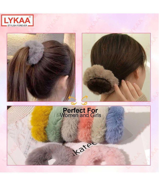 LYKAA Multi Girls Scrunchie ( Pack of 10 ) - Multi