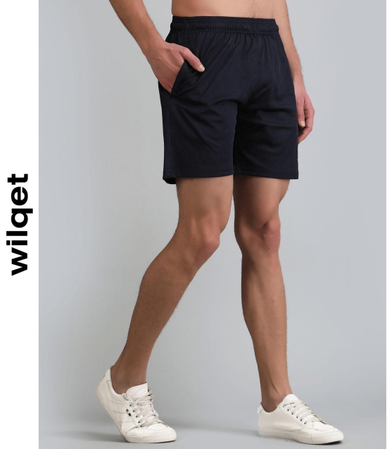 Mens Dryfit Runing Embossed Shorts-Black / M