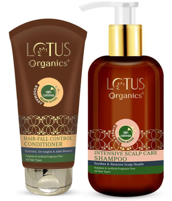 Lotus Organics+ Hair Fall Control Shampoo & Conditioner Combo, Red Onion, Rosemary Oil, 450ml