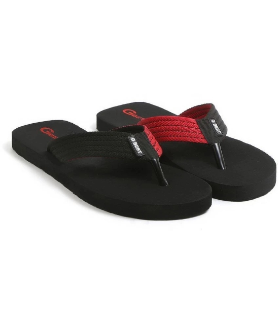 G Best Black Mens Thong Flip Flop - None