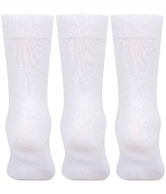 Dollar - White Cotton Boy's School Socks ( Pack of 3 ) - Free Size