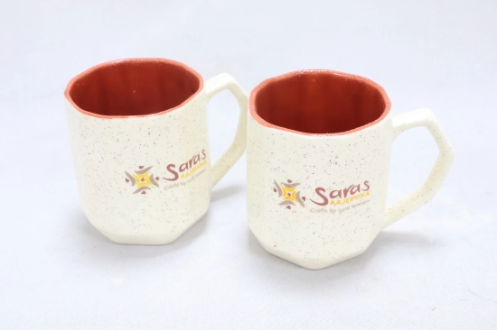 Khurja Souvenir Mug (Set of 2) Matt White 3