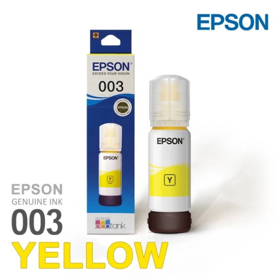 Epson 003 Yellow Genuine Ink Bottle 65 ml-Yellow