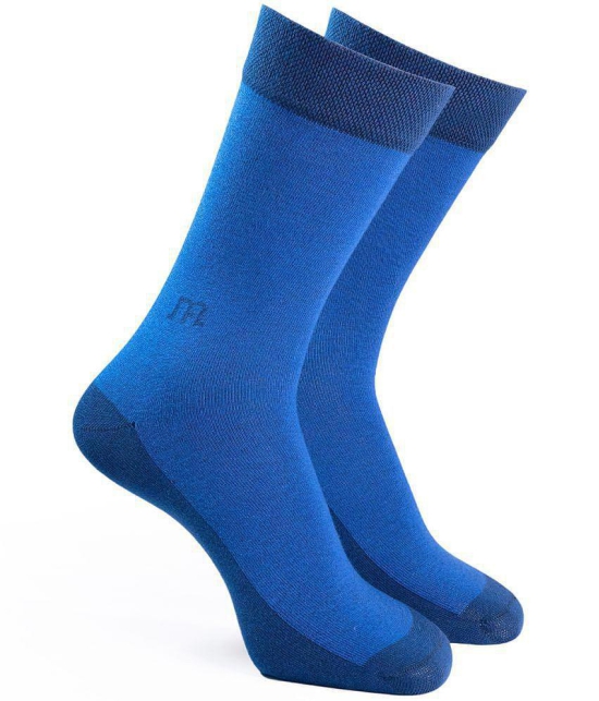 Man Arden - Navy Blue Cotton Men's Mid Length Socks ( Pack of 1 ) - Navy Blue