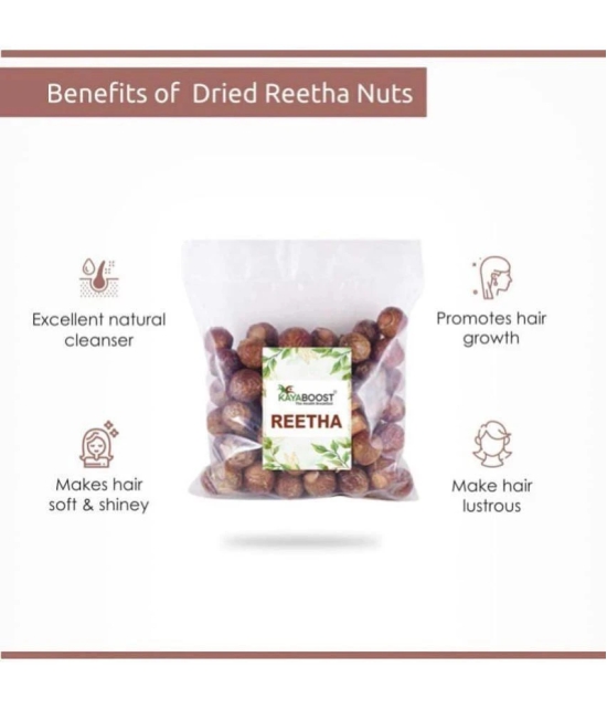 KAYABOOST Dried Reetha Nuts/Whole/Soapnuts for Hair, 100% Natural (Raw form) (200 g)