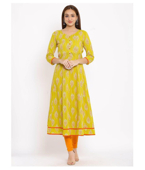 FabbibaPrints - Multicolor Cotton Women's Flared Kurti ( Pack of 1 ) - S