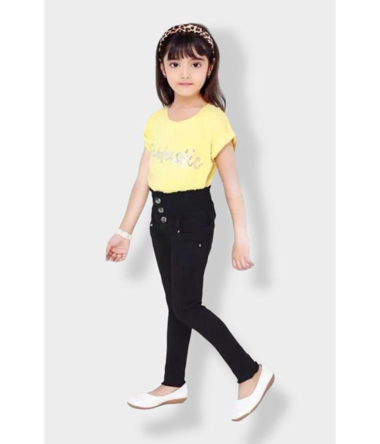 ICONIC ME- Kids Girls Black Denim Jeans | Premium Denim Jeans | High Quality Denim Jeans - None