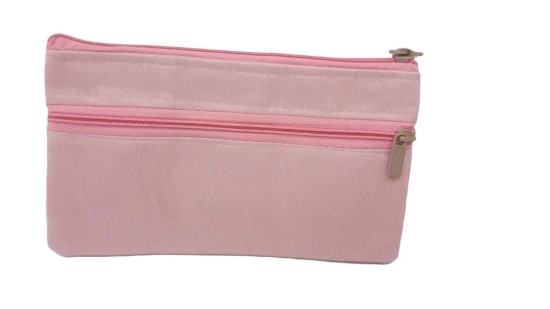 :Double Zipper Velvet Pencil Case set of 3