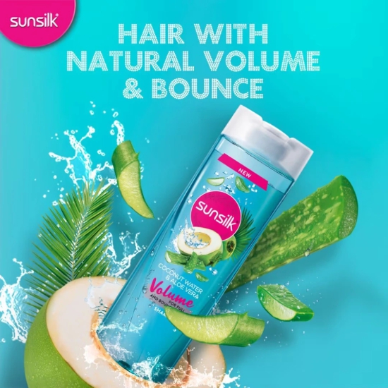 Sunsilk Coconut Water & Aloe Vera Volume Hair Shampoo 370ml