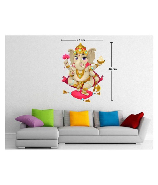 Asmi Collection Beautiful God Ganesha Religious & Inspirational Sticker ( 60 x 45 cms )