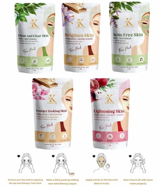 Kimayra Pure &Natural Face Pack & Skin Care Powder For Brightening ,Radiant Glow