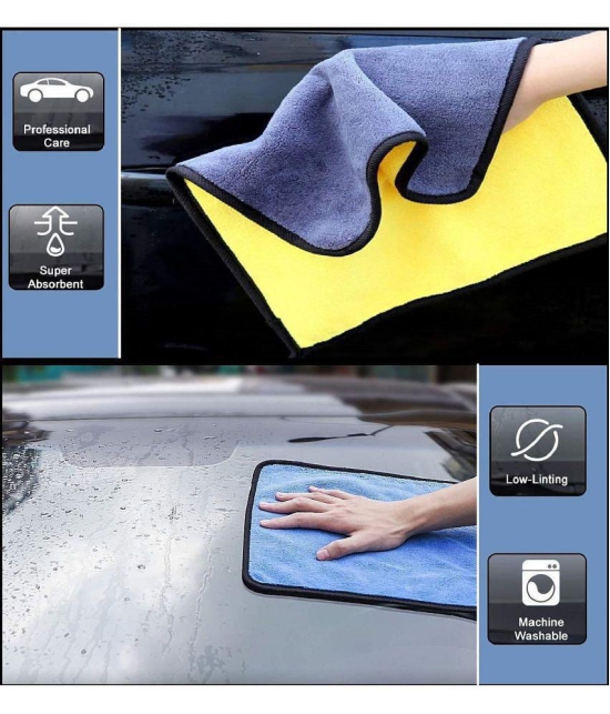 Penyanâ?¢ Heavy Microfiber Cloth 800 GSM, Size 30 x 45 cm, Pack of 2, for Car Cleaning and Detailing, Double Sided, Extra Thick Plush Microfiber Towel Lint-Free