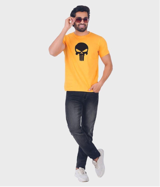 ferocious - Yellow Cotton Regular Fit Men's T-Shirt ( Pack of 1 ) - None