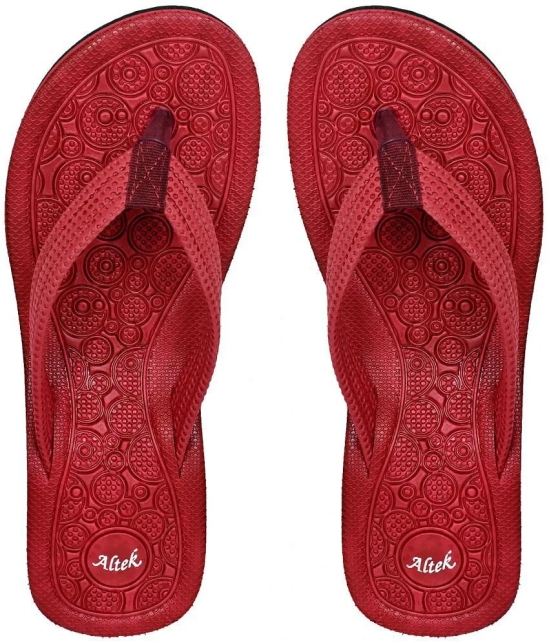 Altek Maroon Womens Flip Flop - None