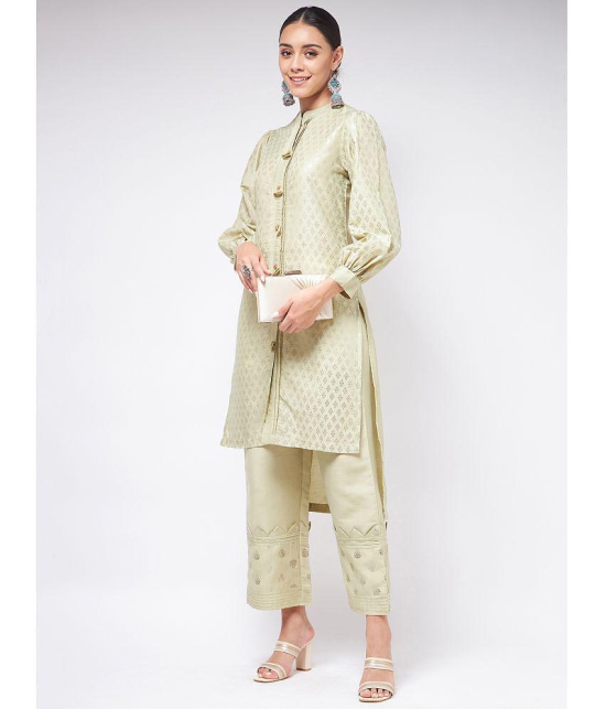 Pannkh - Green Polyester Womens Shirt Style Kurti ( Pack of 1 ) - None